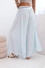 Women's wide-leg viscose trousers blue