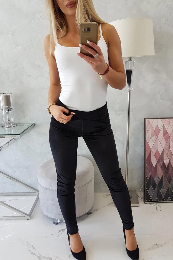 Velor trousers black