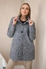 Button-down coat with stand-up collar Graphite