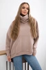 Oversize insulated sweatshirt dark beige