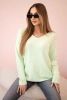 Pullover mit V-Ausschnitt Apfel