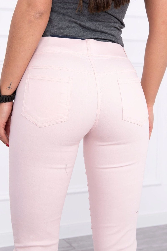 Colorful jeans light powdered pink