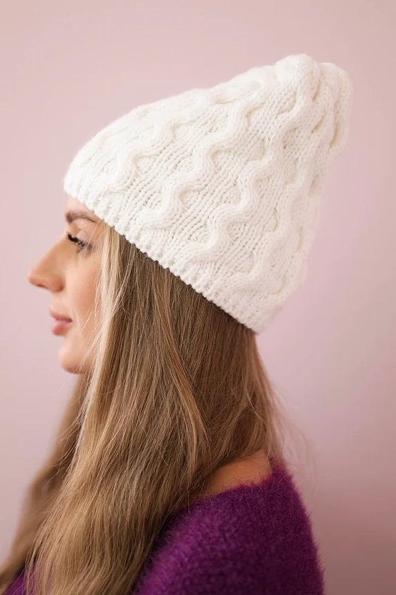 Cap with fleece Teresa K285 white