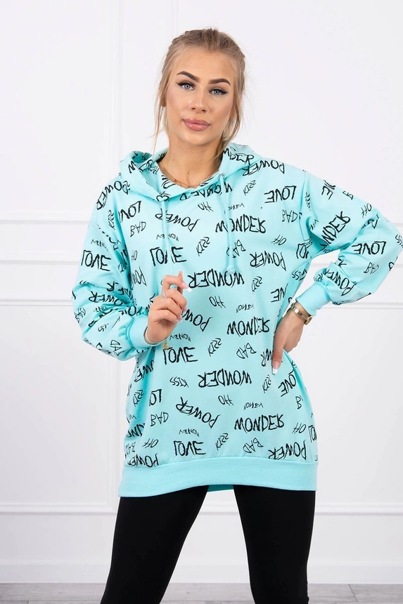 Sweatshirt with inscriptions mint