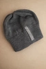 Women's winter wool hat with rhinestones K453 graphite