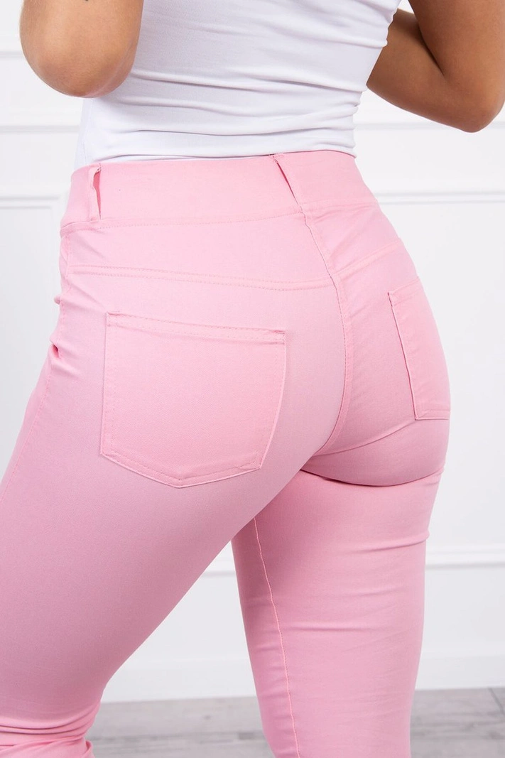 Kelnės iš džinsinio audinio šviesiai rožinės spalvos