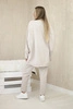 Oversize-Set aus Baumwolle Sweatshirt + Hose beige