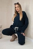 Viscose set hoodie + pants navy blue