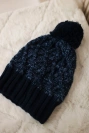 Cap with fleece Milano K203 navy blue melange+navy blue