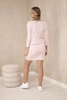 Viscose dress tied at the waist powdered pink