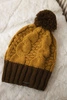 Cap with fleece Paris K212 mustard+brown
