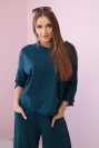 Baumwoll-Sweatshirt-Hosen-Set nautisch