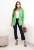 Women's unbuttoned blazer with lining S/M light green
