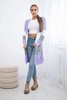 Sweater Cardigan in the straps purple+ecru