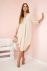 V-neck dress dark beige