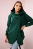 Sweatshirt with short zipper dark green