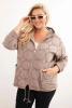 Dámská mikina Plus Size bavlněná na zip fango