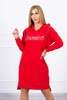 Dress with the inscription unlimited red