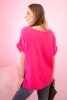 Muslin blouse with a necklace fuchsia