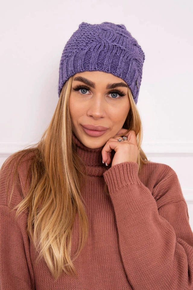 Fleecová čepice Carolina K243 fialová