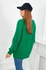Buttoned sweater with puff sleeves green 