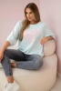 Butter-soft sweatshirt with a heart print mint