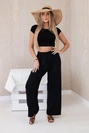 Wide-leg trousers black