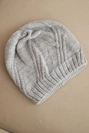 Women's winter hat with wool in a loose fit K442 gray