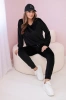 Velours-Set Sweatshirt + Hose black