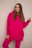 Baumwollset isoliertes sweatshirt + leggings Fuchsia