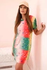 Women's strappy dress with decorative buckles beige