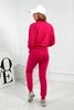 Set 3 in 1 Sweatshirt mit Druckknöpfen + Top + Hose Fuchsia
