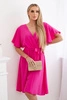 Kleid mit geschichtetem Ausschnitt rosa
