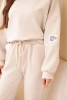Viskose-Set Sweatshirt + Hose beige