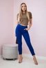 Colorful jeans with bow mauve-blue