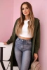 Cape with a hood oversize khaki