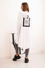 Oversize-Cape mit Kapuze weiß