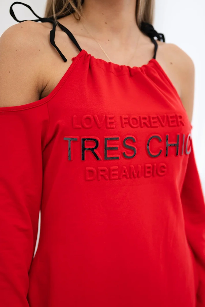Dress Tres Chic red
