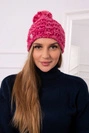 Cap with fleece Fiona K275 fuchsia + light powder pink
