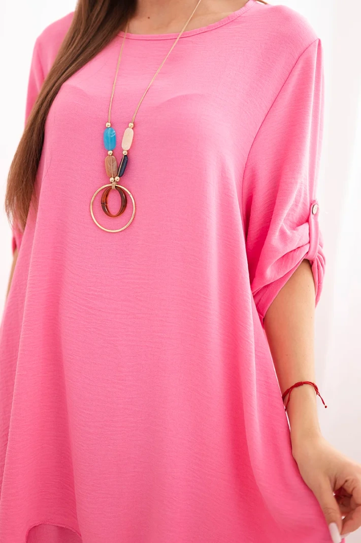 Set of blouse + pants with pendant light pink