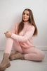 Alpaca sweater set two-piece powdered pink