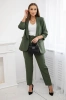 Elegantná súprava saka a nohavíc Khaki