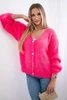 Button-Down-Pullover pinkes neon