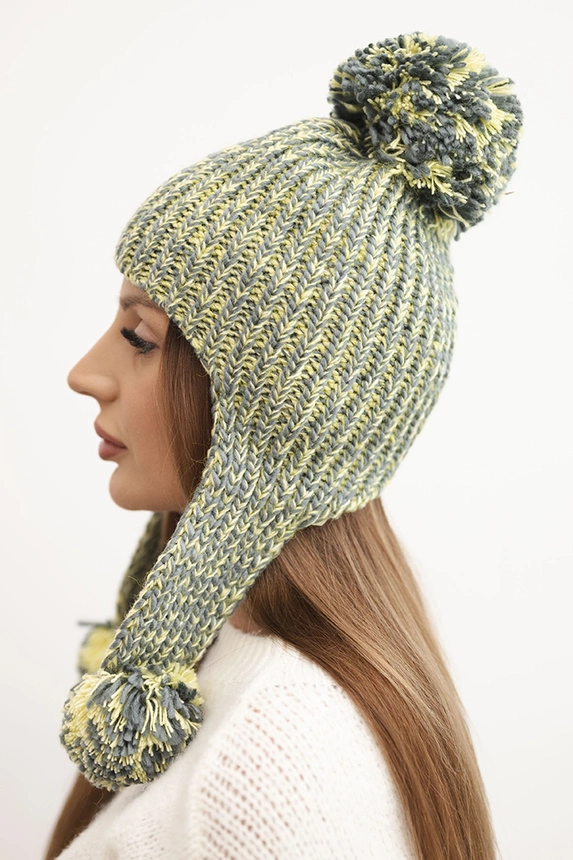 Women's earflap hat Emma K343 yellow