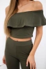 Set with a frill khaki