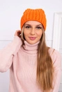 Čepice s rolováním Magda K293 orange neon