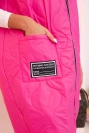 Women's quilted Plus Size vest with a hood zippered pink
