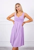 Suknelė su plačiomis petnešėlėmis violetinės spalvos