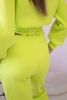Insulated set with a short sweatshirt pistachio
