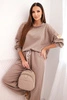Women's set with a loose sweatshirt and pants with the inscription LOVE fango